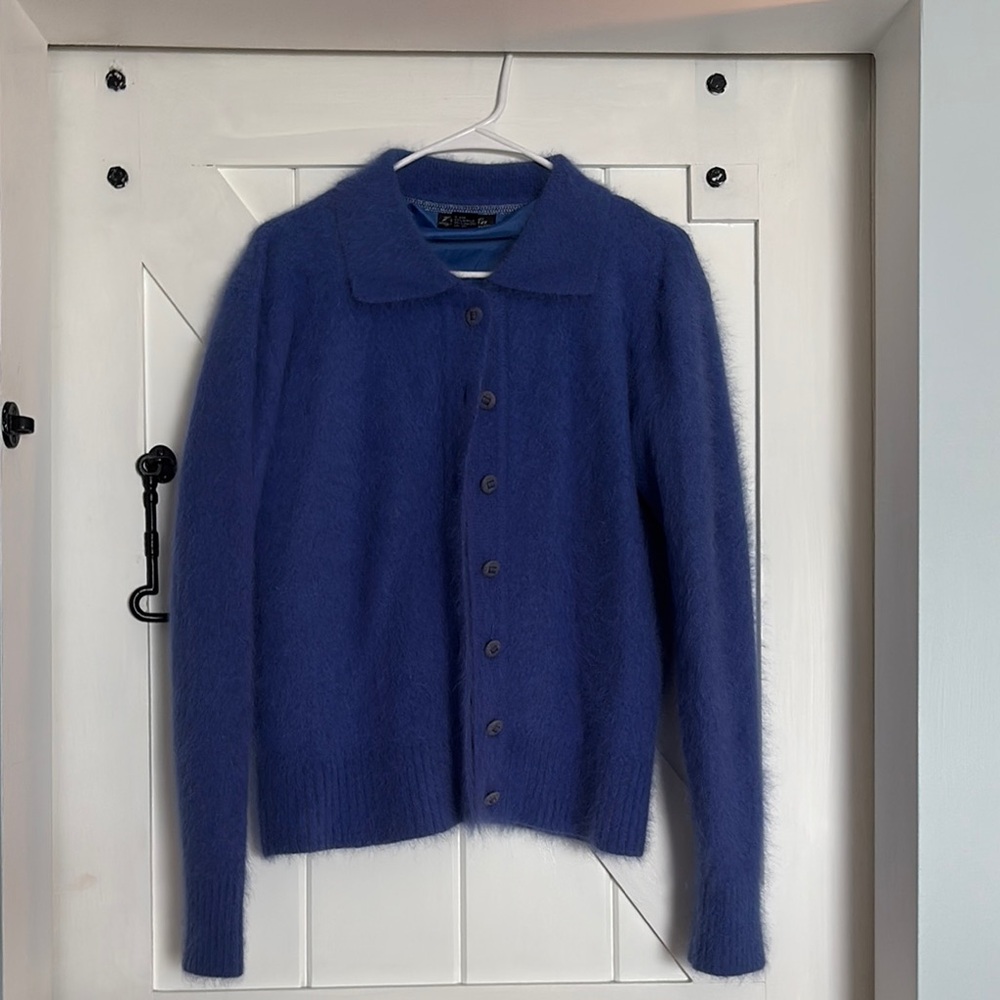 Blue Button-Up Cardigan